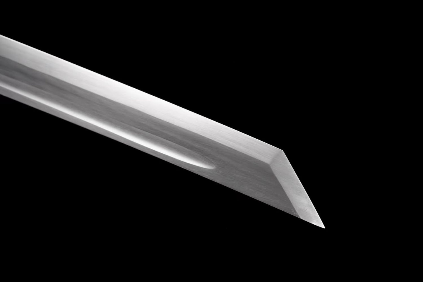 High Carbon Steel Chinese Tang Sword, Handcrafted Traditional Blade, Faux Leather-Wrapped Scabbard