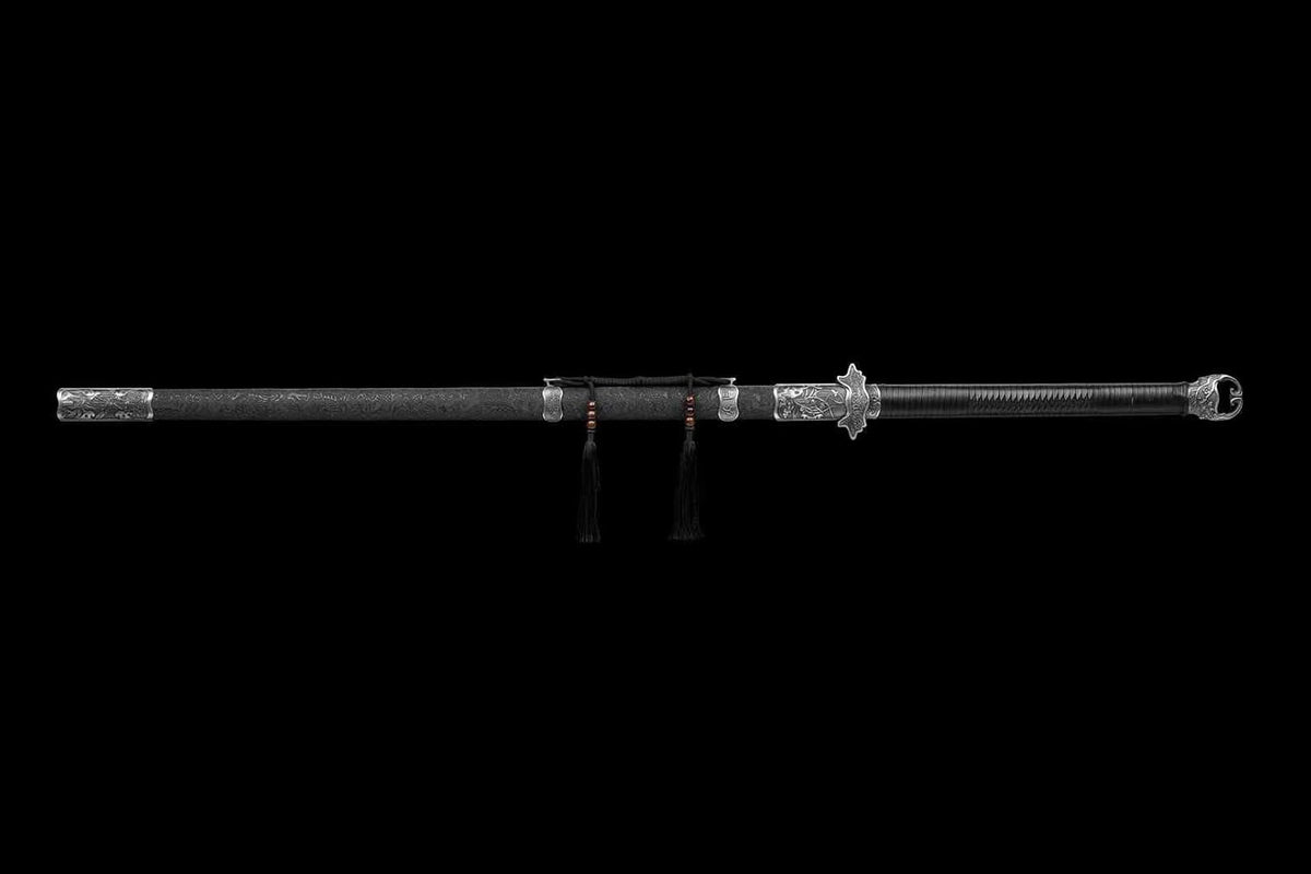 54.3″ Ring-Pommel Two-Handed Chinese Sword | Hand-Forged High-Manganese Steel Blade - Chinese Sword store