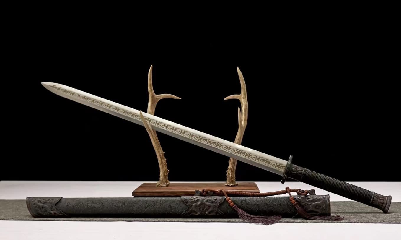 LoongSWORD,War Sword Real jian,Battle Ready,Hand Forged Etched Blades