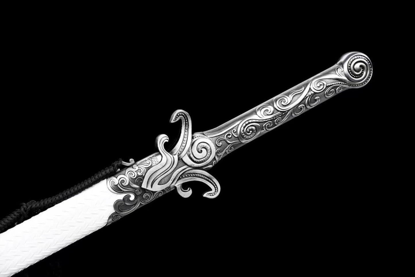 Ancient Chinese Sword han jian-Forged High Carbon Steel Blade,Alloy Handle