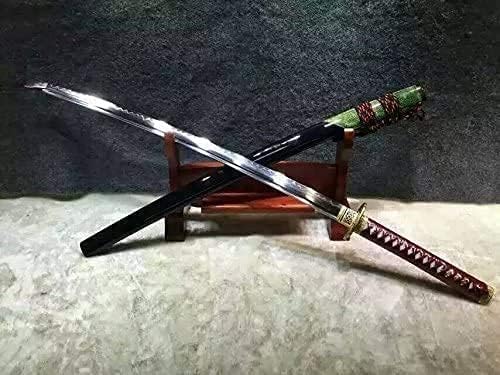 Samurai Katana – T10 High Carbon Blade with Burnt-Clay Edge