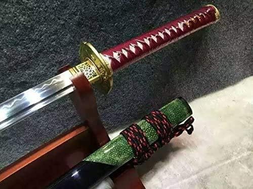 Samurai Katana – T10 High Carbon Blade with Burnt-Clay Edge