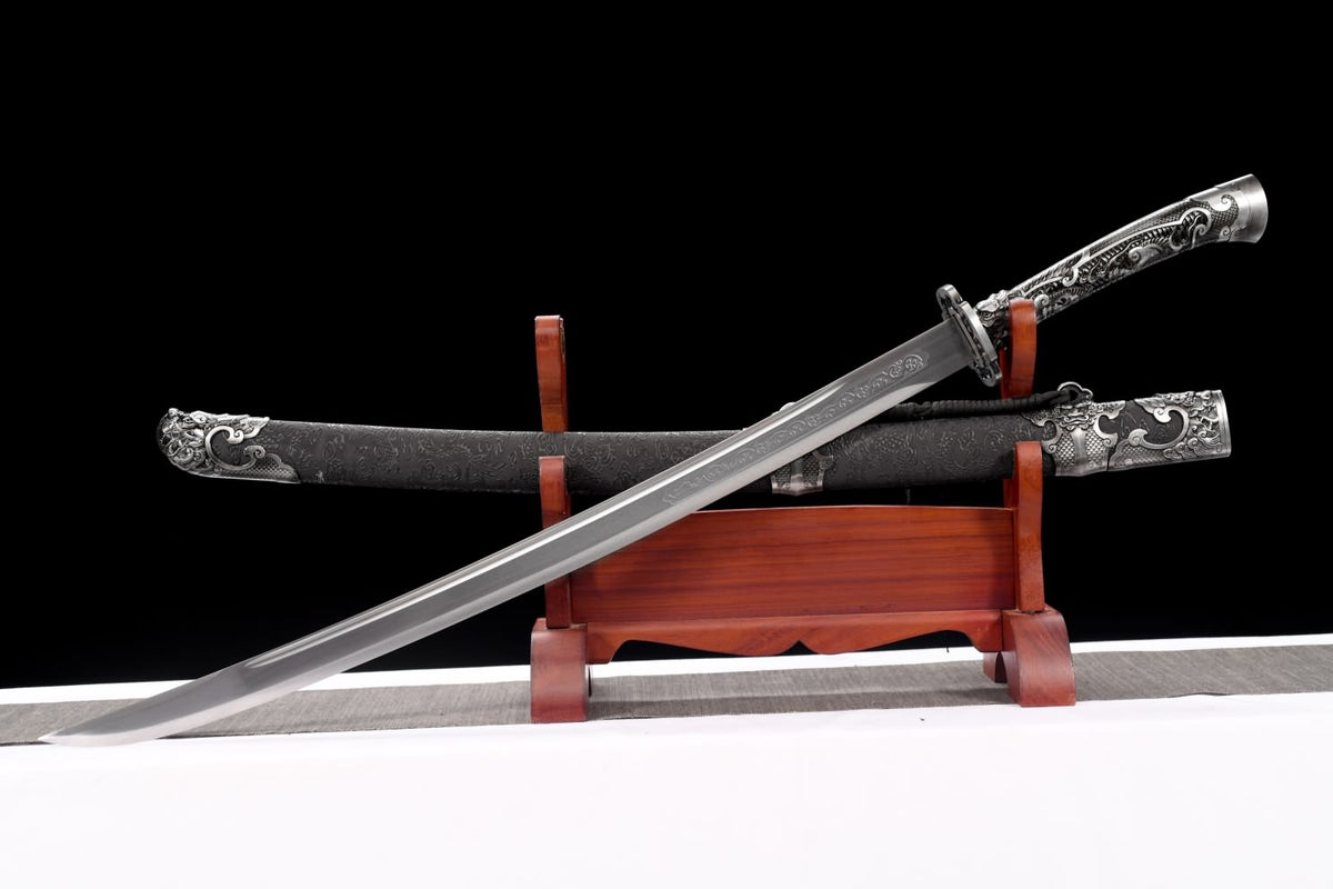 Qing dao Sword - Hand Forged High Carbon Steel Blade Blade with Alloy Fittings - Chinese Sword store