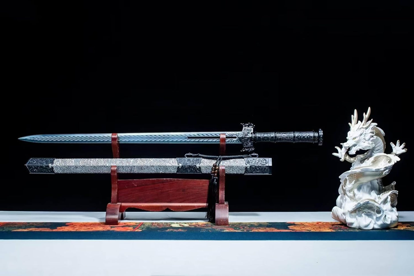 Blue-Etched Han Jian – Hand-Forged Longquan Sword