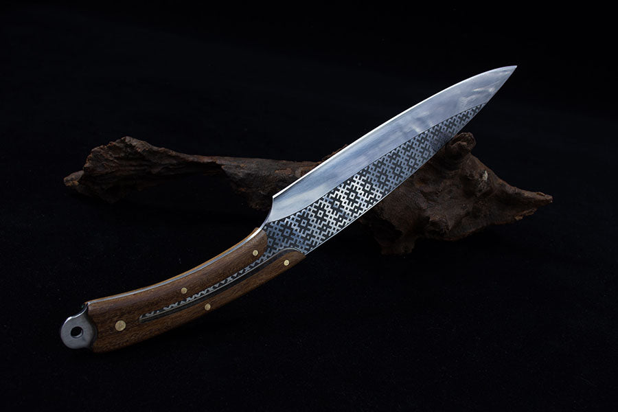 7Cr17MoV Boning Knife – 8″ Blade, Rosewood Handle (Full-Tang)