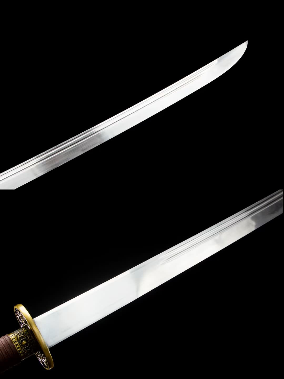 Miao Dao Traditional Forged Sword - High Manganese Steel Blade, Rosewood Scabbard