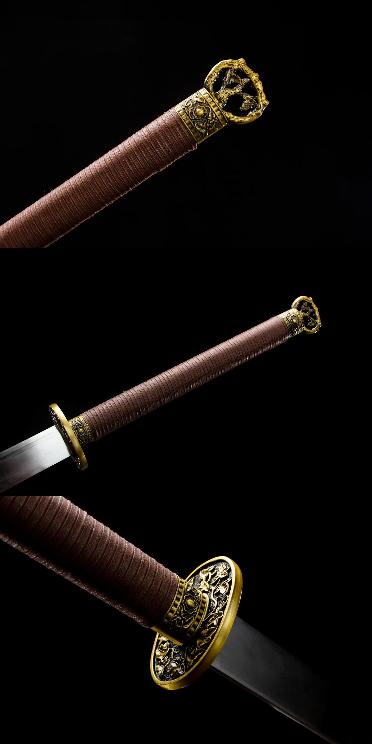 Miao Dao Traditional Forged Sword - High Manganese Steel Blade, Rosewood Scabbard