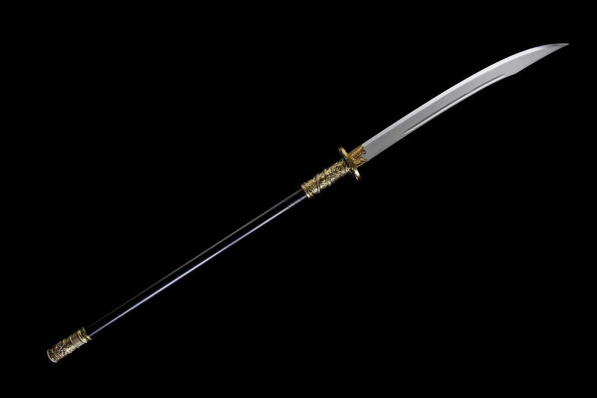 Long Dao Modular Polearm – 55″ Manganese Steel Blade, Lacquered Iron Shaft