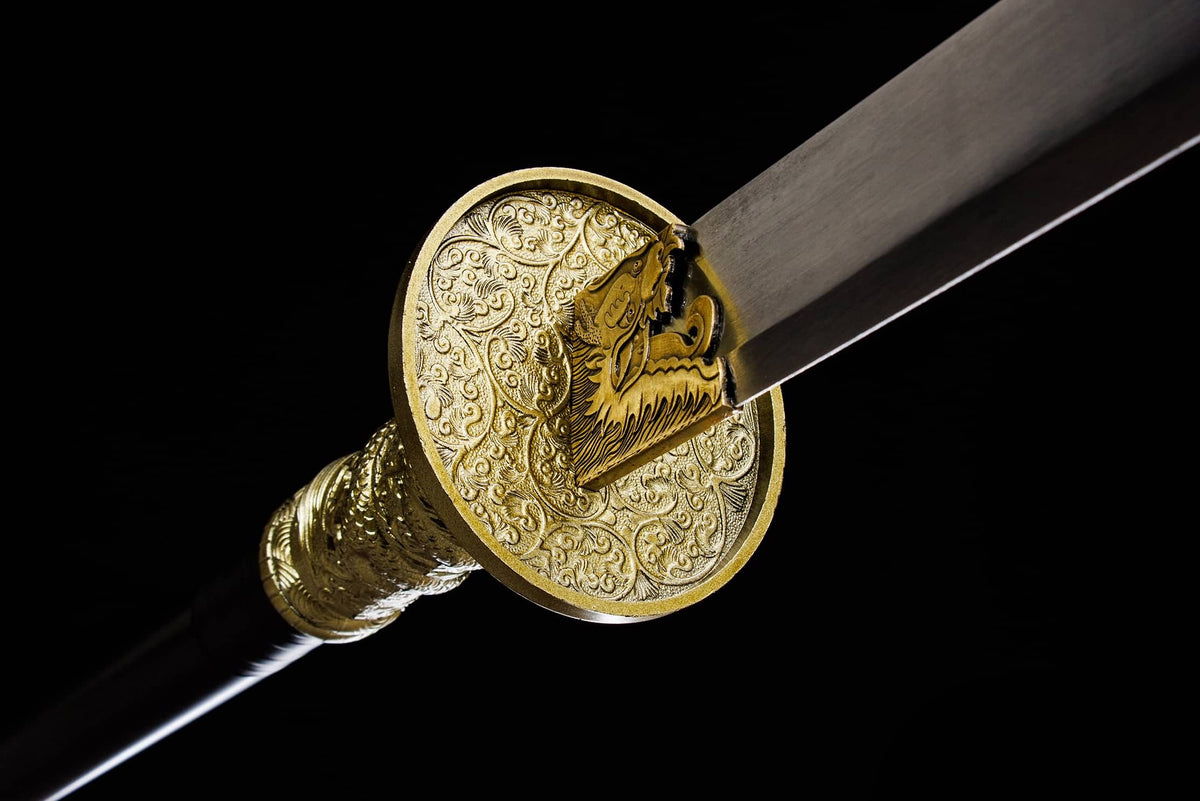 Long Dao Modular Polearm – 55″ Manganese Steel Blade, Lacquered Iron Shaft