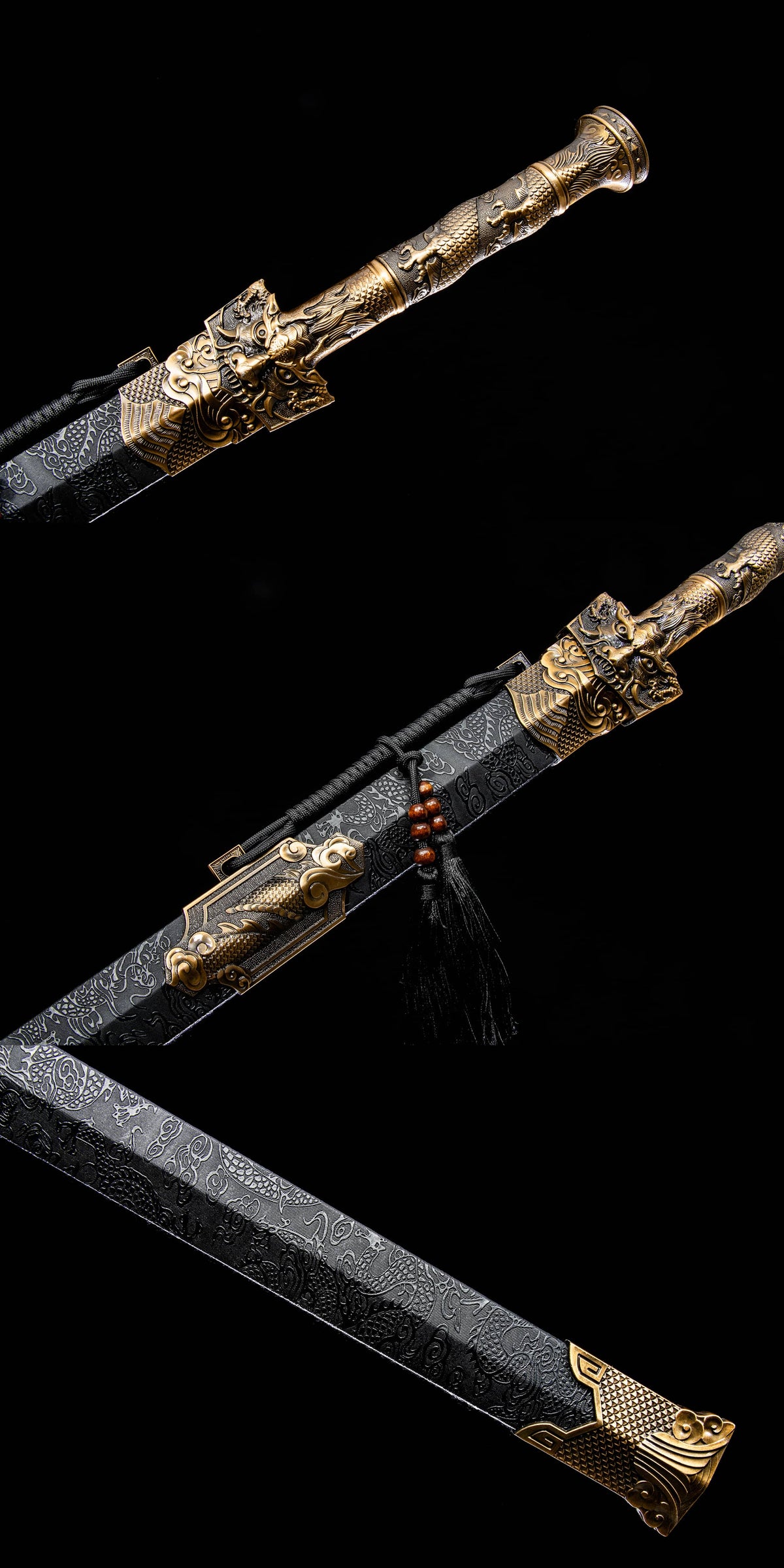 Hand-Forged Han Jian Sword – High Carbon Steel, Faux Leather Scabbard - Chinese Sword store