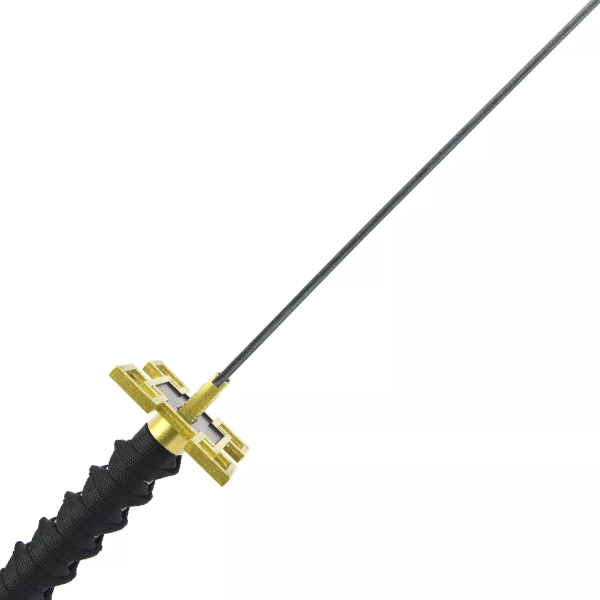 Anime-Inspired Katana – 40.6″ Manganese Steel Blade, Black & Gold with Lacquered Wood Saya