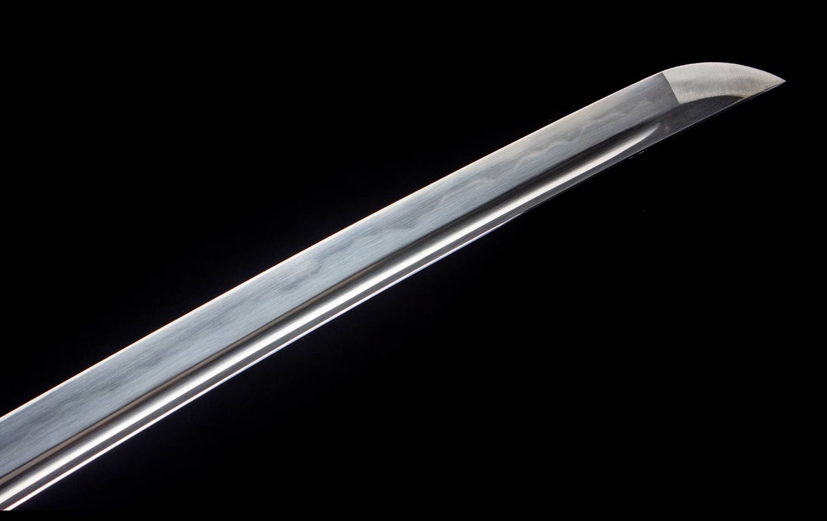 Kinryu “Gold Dragon” Katana – 40.6″ T10 Clay-Tempered Blade, White Lacquer Saya
