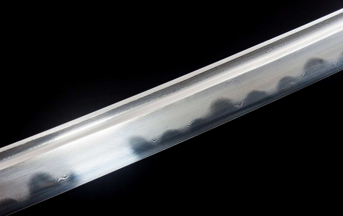 Hand-Forged Pattern Steel Katana with Narcissus Lacquered Saya | 41" Floral Samurai Sword - Chinese Sword store