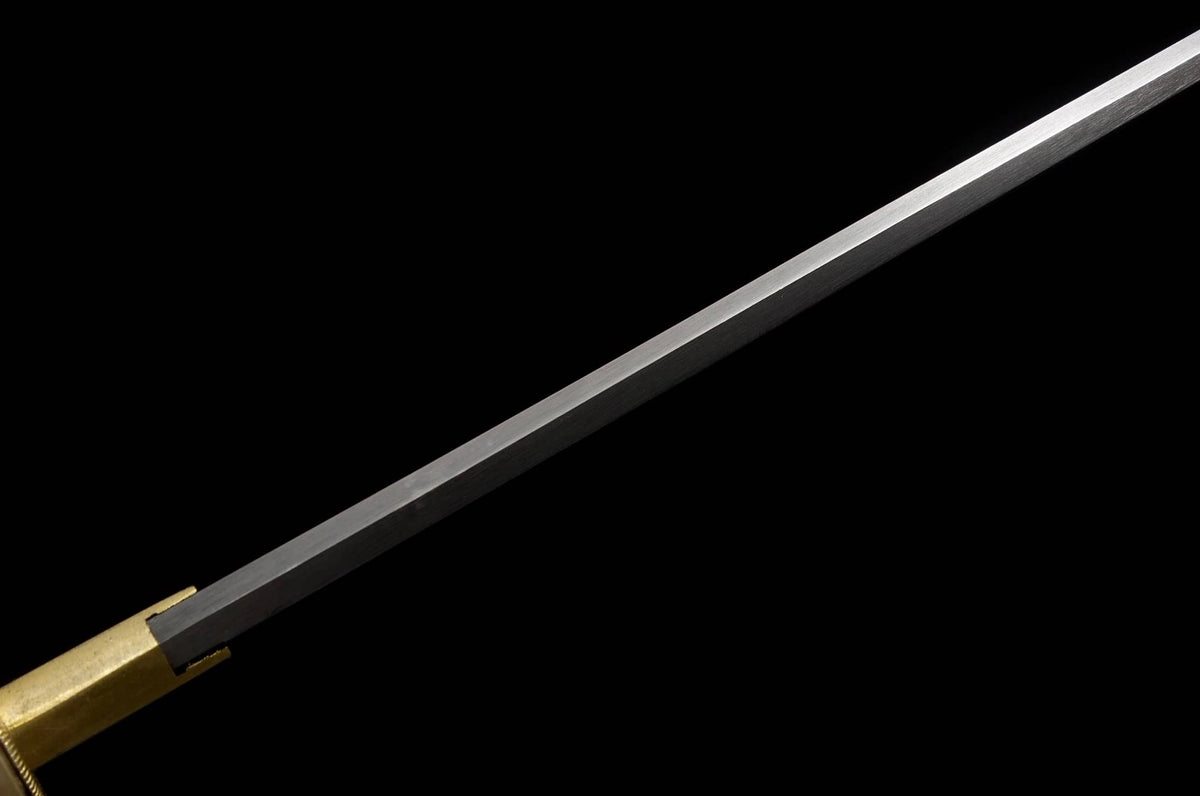 Hand-Forged Pattern Steel Katana with Narcissus Lacquered Saya | 41" Floral Samurai Sword - Chinese Sword store