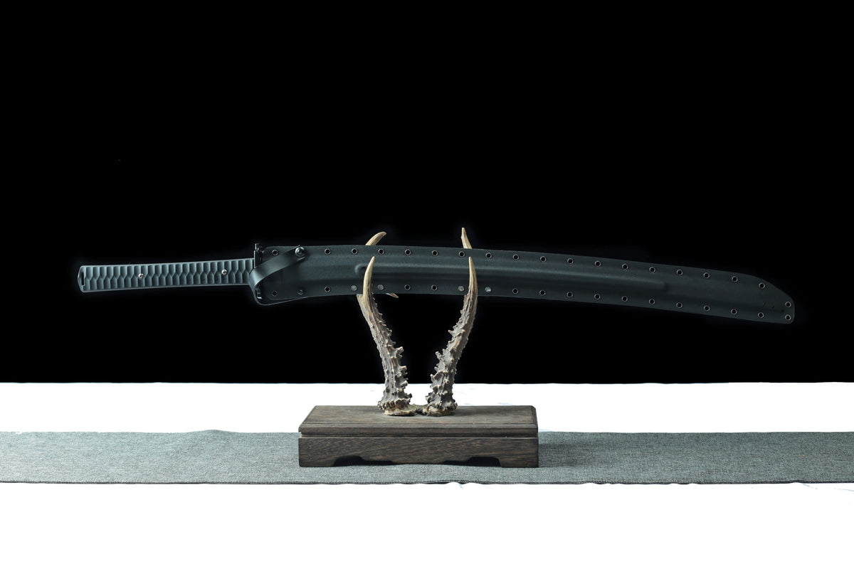 Titanium-Coated Katana with G10 Handle & Kydex Sheath | Rust-Proof Finish