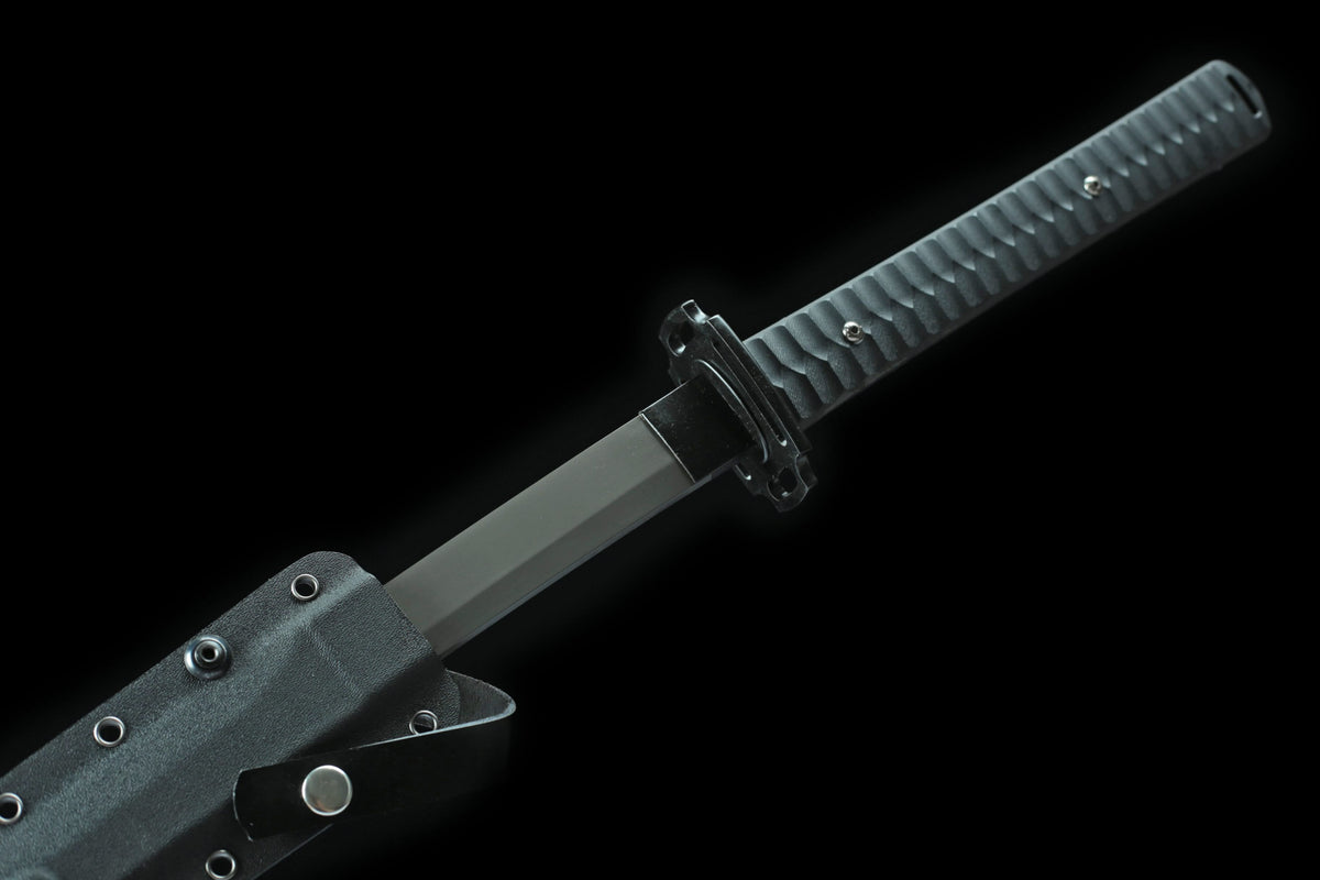 Titanium-Coated Katana with G10 Handle & Kydex Sheath | Rust-Proof Finish