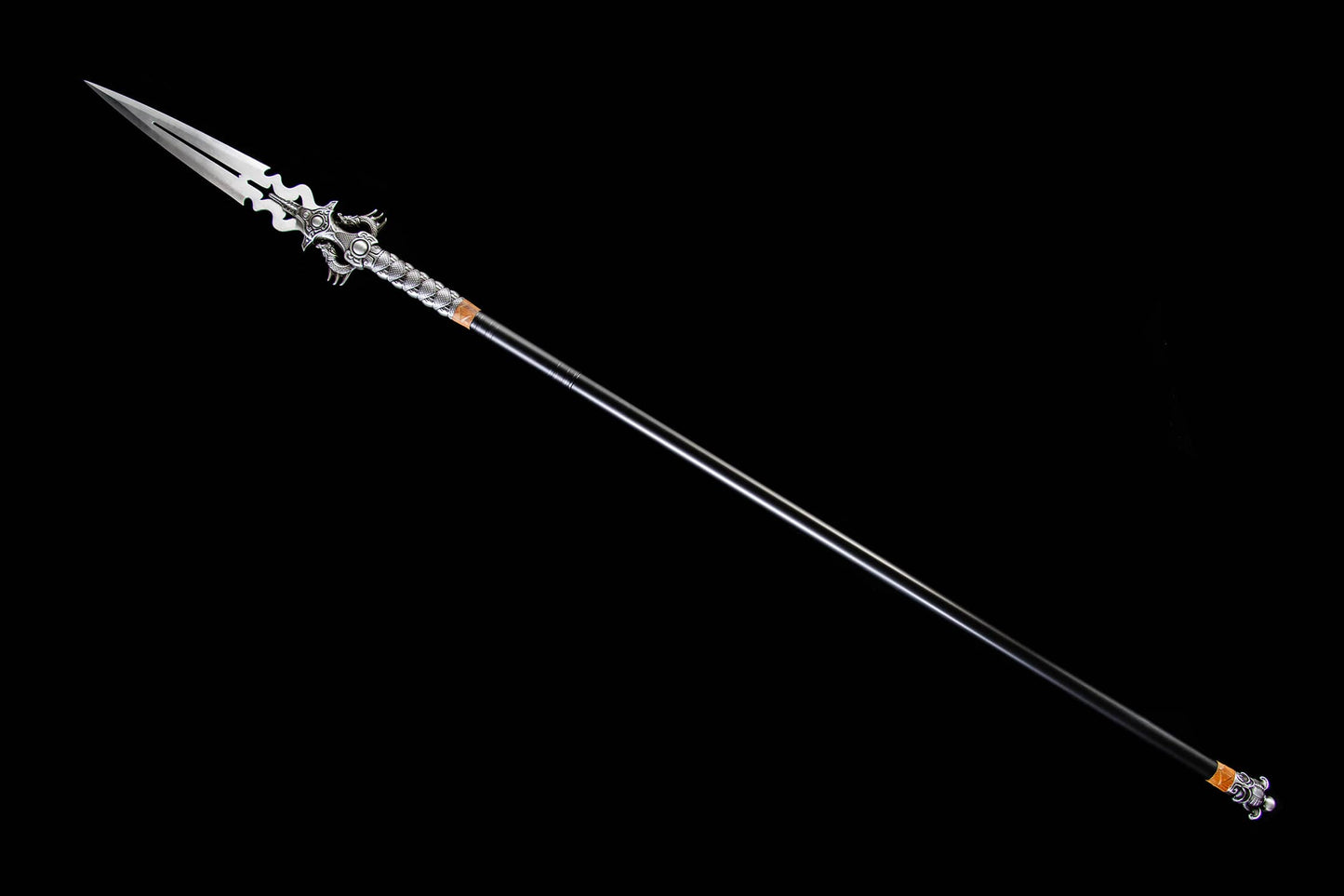 74.8" Modular High-Performance Manganese Steel Spear – 15.4" Blade, Chrome Steel Handle & Iron Guard