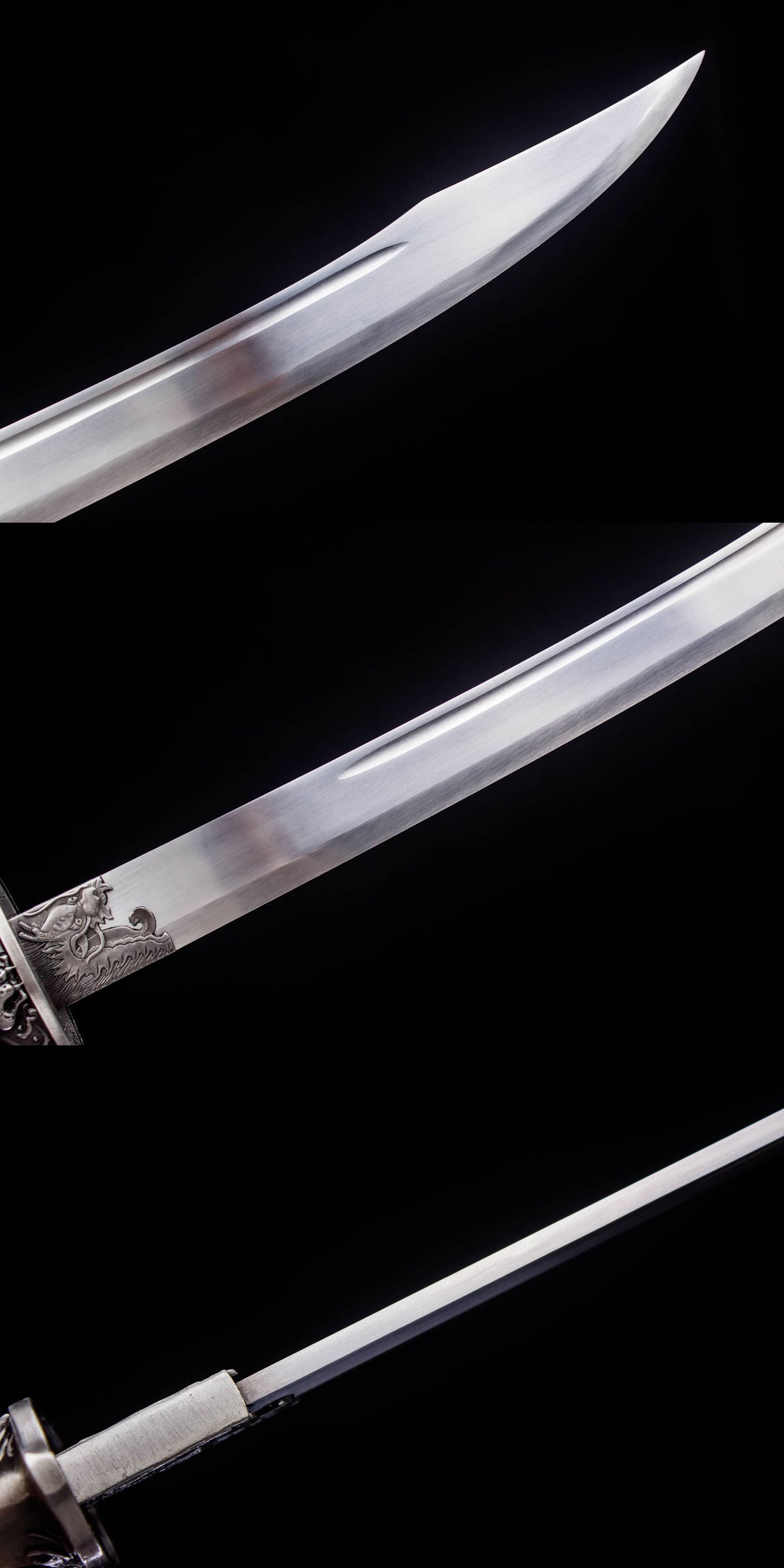 Longhu Zhanmadao Saber – 49.4″ Manganese Steel Blade, Rosewood Handle & Scabbard - Chinese Sword store