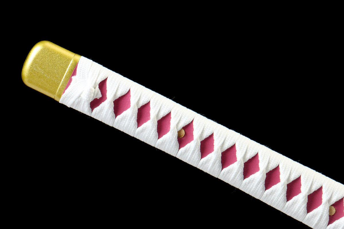 Anime-Inspired Red Blade Samurai Katana – 41” 1045 Steel Sword with Black Scabbard - Chinese Sword store