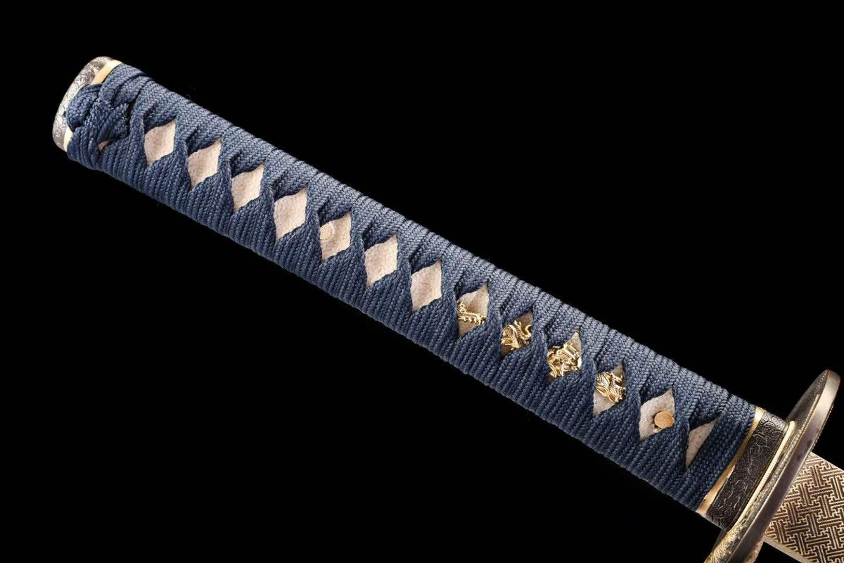 Luxury Hamon Katana – T10 Clay Tempered Blade with Raden Lacquer Scabbard & Gilded Copper Fittings - Chinese Sword store