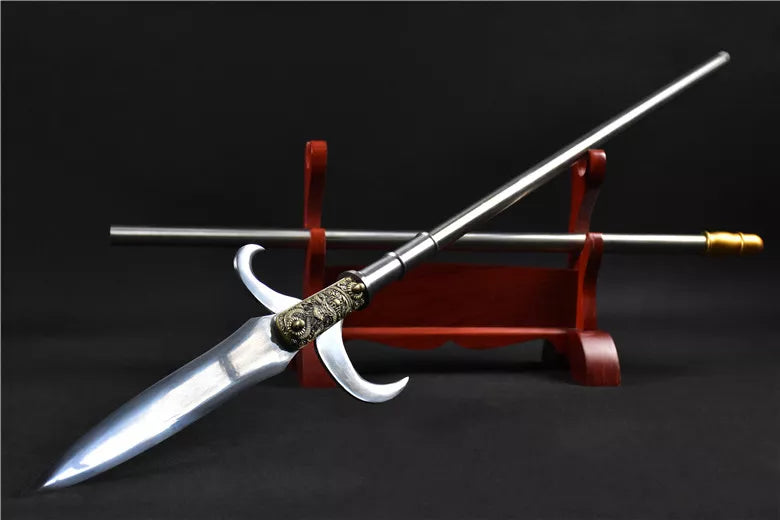 83″ Handmade Hook Sickle Spear – High Manganese Steel