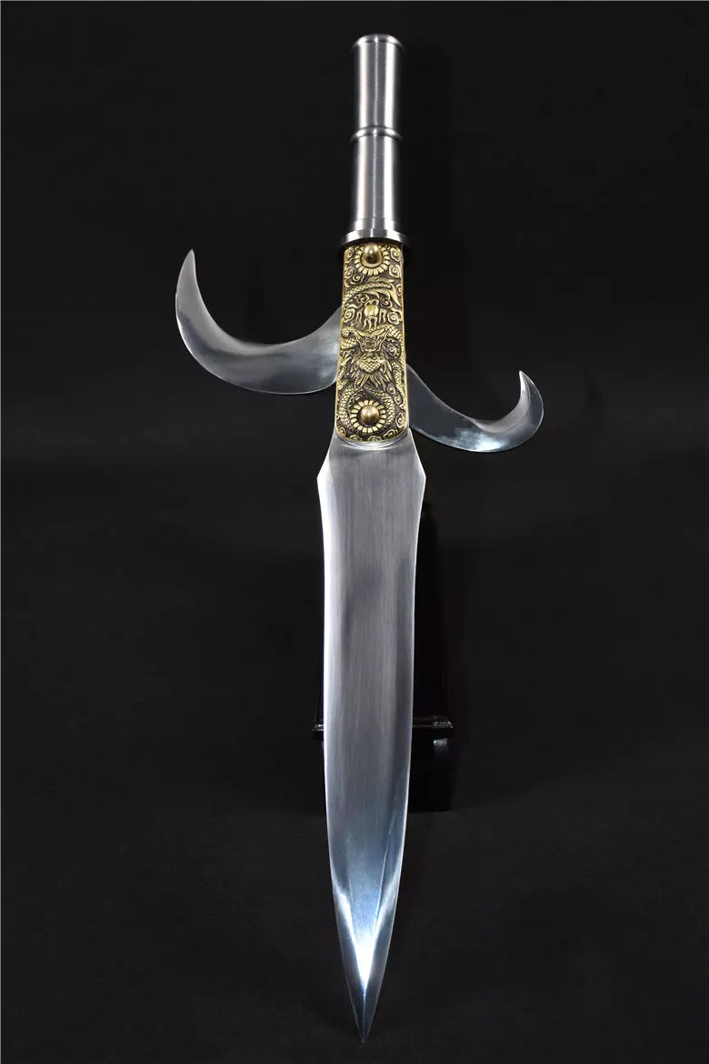 83″ Handmade Hook Sickle Spear – High Manganese Steel
