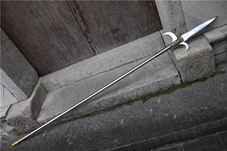 83″ Handmade Hook Sickle Spear – High Manganese Steel