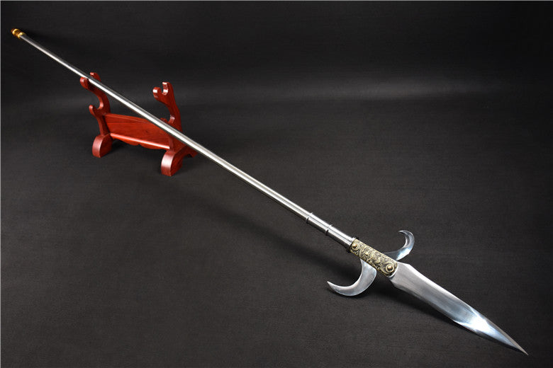 83″ Handmade Hook Sickle Spear – High Manganese Steel