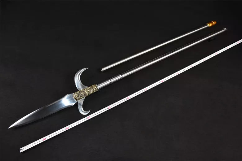 83″ Handmade Hook Sickle Spear – High Manganese Steel