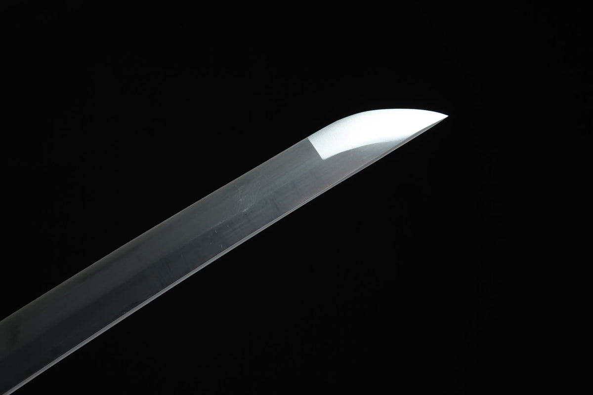 Japanese Tachi Sword – T10 Steel Blade with Ebony Wood Scabbard & Silver Wrap Handle - Chinese Sword store