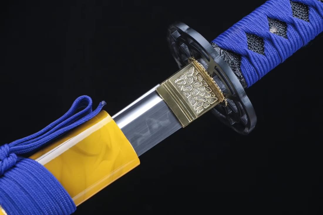 Katana,High carbon steel burn blade,Yellow scabbard - Chinese sword shop