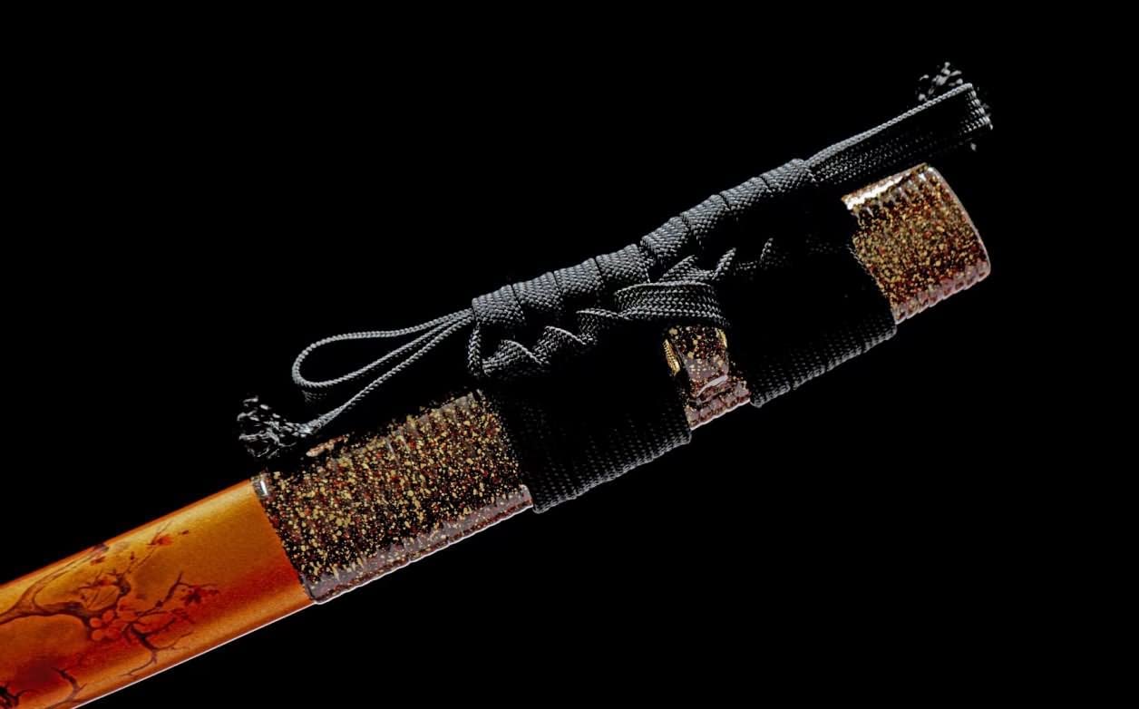 Samurai Sword Forged Steel Clay Tempered Battle Ready Cut Tree Brass Fittings,LOONGSWORD