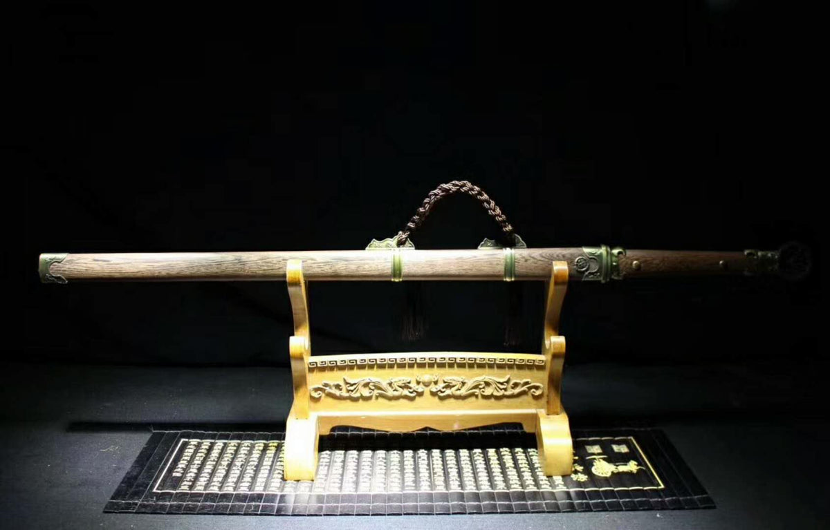 Pei Dong war jian,High carbon steel blade,Rosewood scabbard,Alloy - Chinese sword shop