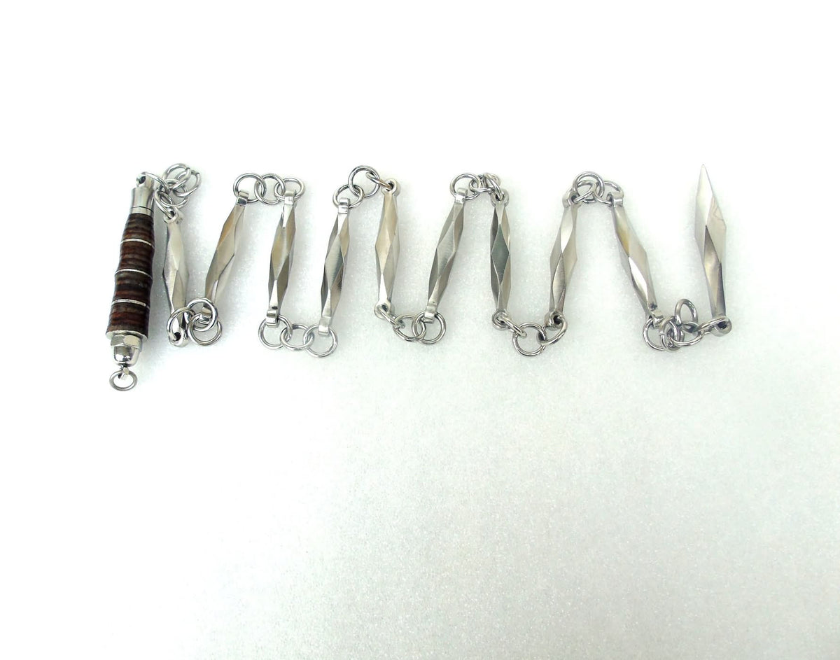 Chain whip/Stainless steel/leather handle/Training equipment - Chinese sword shop