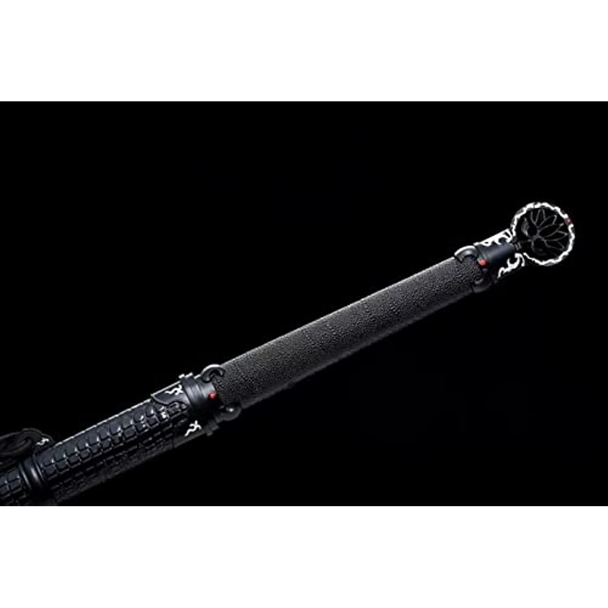 LOONGSWORD,chinese sword,Tang dao Falchion Saber High Carbon Steel Blades,Black Appearance