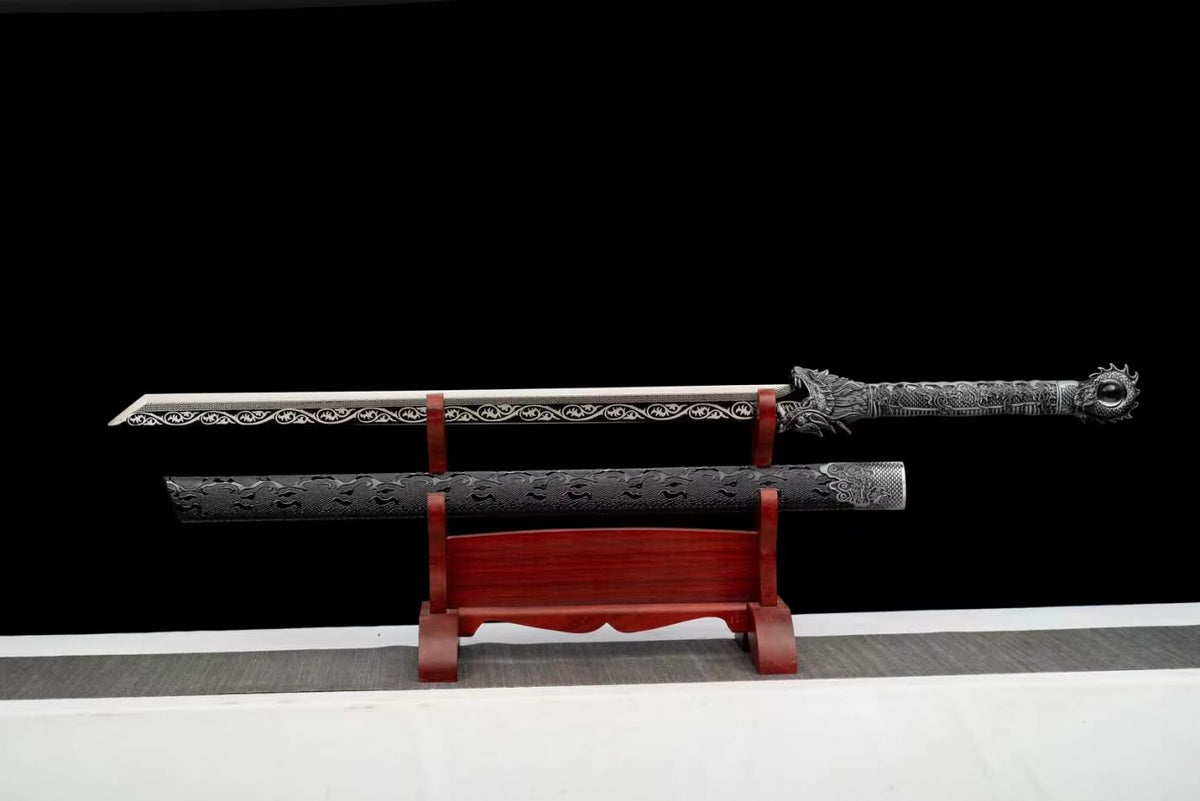 Dragon Tang dao Tactical Swords High Hardness Blade,Alloy Fittings,Pu Scabbard,LOONGSWORD