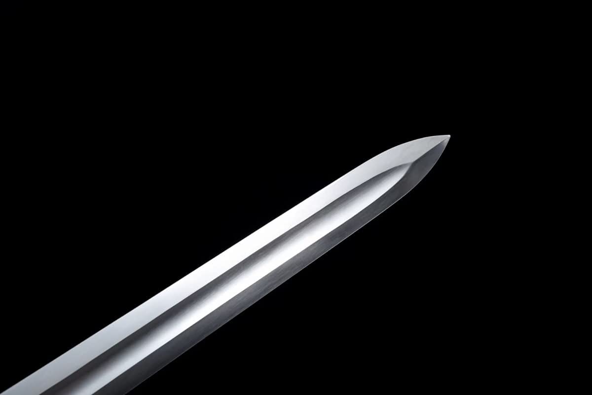 Flying Dragon Jian – Hand Forged High Carbon Spring Steel Chinese Sword with Dragon Guard, Leather Wrapped Scabbard and Practical Blade - Chinese Sword store