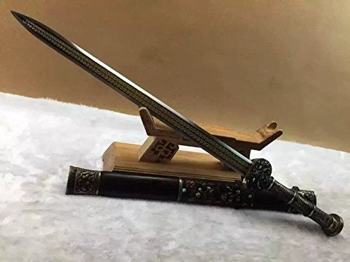 Fengyun jian/High carbon steel blade/Black wood scabbard/Alloy handle - Chinese sword shop