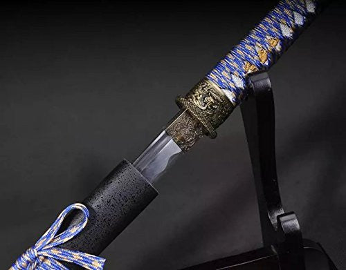 Samurai Sword-Medium carbon steel-Wood scabbard-Alloy fitting-Full tang - Chinese sword shop