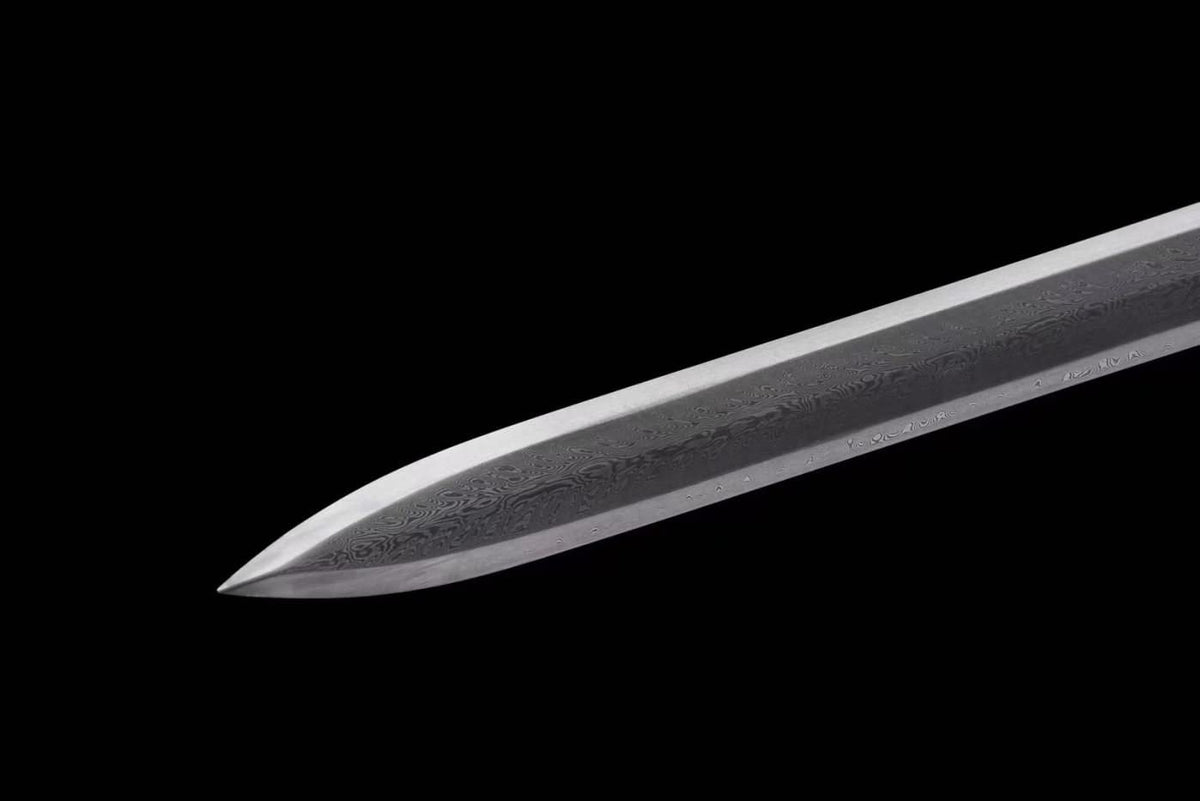 Vermilion Bird Swords,Damascus Steel Blades,Ebony Scabbard,Brass Fittings.chinese sword