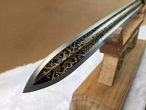 Yuewang jian/High carbon steel blade/Black wood scabbard/Alloy handle - Chinese sword shop