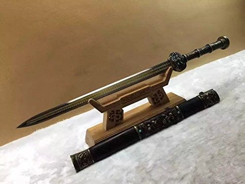 Fengyun jian/High carbon steel blade/Black wood scabbard/Alloy handle - Chinese sword shop