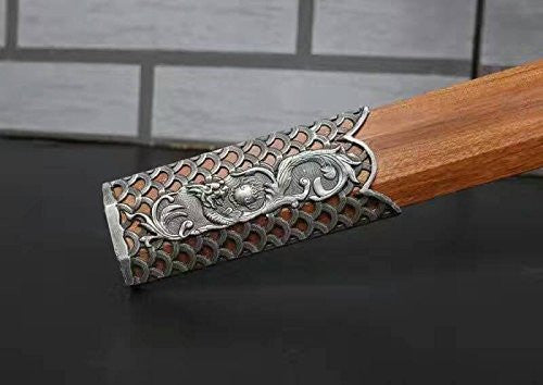 Zhizun sword,Folding pattern steel octahedral blade,Acid wooden,Alloy fittings - Chinese sword shop