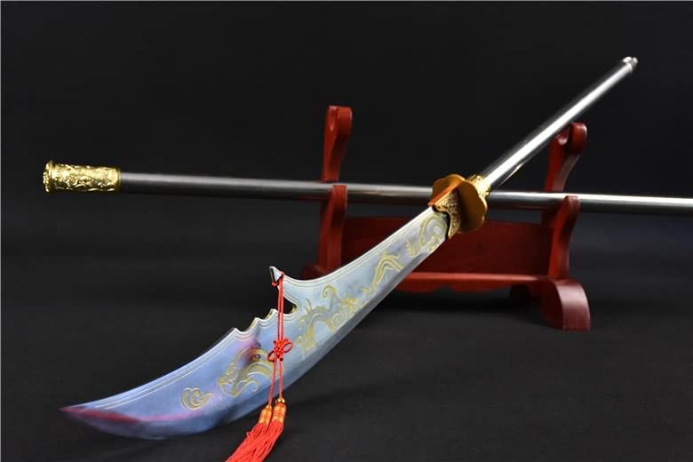 Kwan dao Weapons,Guandao,Hand Forged High Carbon Steel Blades,chinese sword