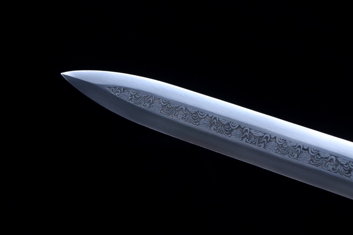 Han jian,Kung fu,High Carbon Steel Etched Blade,Redwood Scabbard,chinese sword