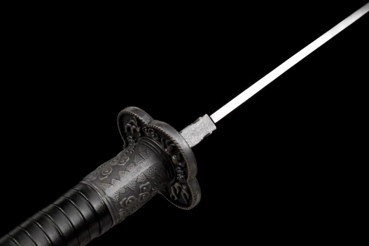 Kangxi dao,Forged high Carbon Steel Blade,Alloy Fittings,Black Scabbard,chinese sword