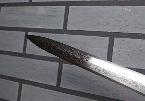 Zhizun sword,Folding pattern steel octahedral blade,Acid wooden,Alloy fittings - Chinese sword shop
