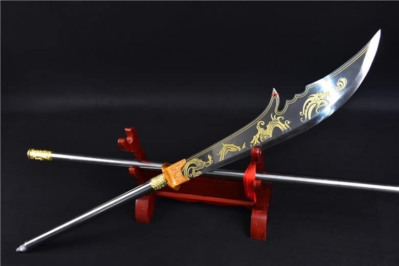 Kwan dao Weapons,Guandao,Hand Forged High Carbon Steel Blades,chinese sword