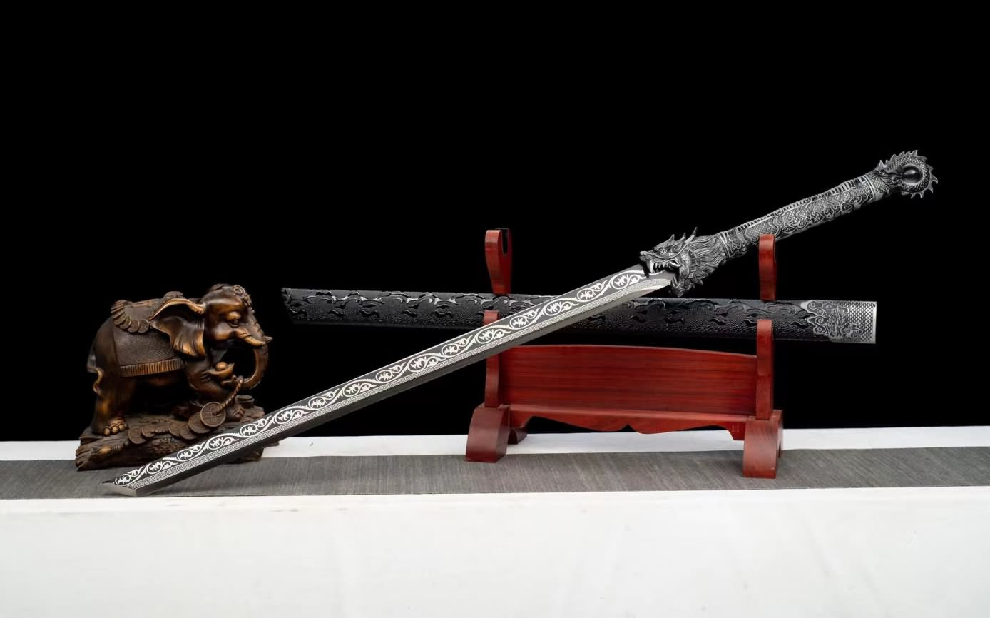 Dragon Tang dao Tactical Swords High Hardness Blade,Alloy Fittings,Pu Scabbard,LOONGSWORD