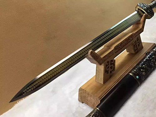 Fengyun jian/High carbon steel blade/Black wood scabbard/Alloy handle - Chinese sword shop